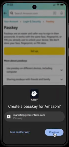 Create a passkey