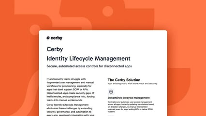 Cerby Identity Lifecycle Management