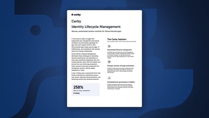 Cerby Identity Lifecycle Management