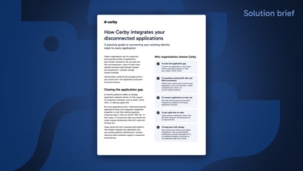 Close the security gaps in your disconnected apps with Cerby