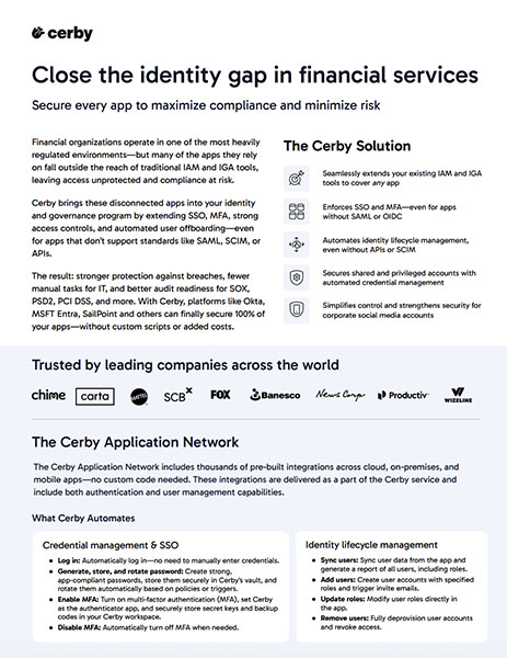 Close the identity gap in financial services