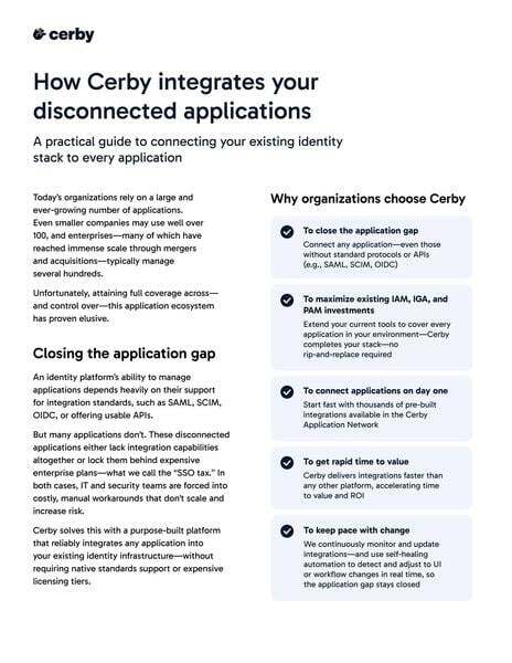 Cerby Application Network - Solution Brief