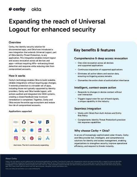 Expanding the reach of Universal Logout for enhanced security