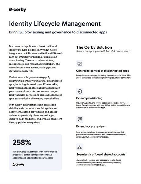 Identity Lifecycle Management