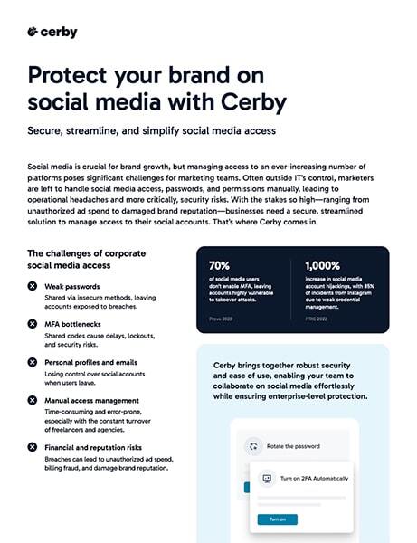 Protect Your Brand on Social Media with Cerby